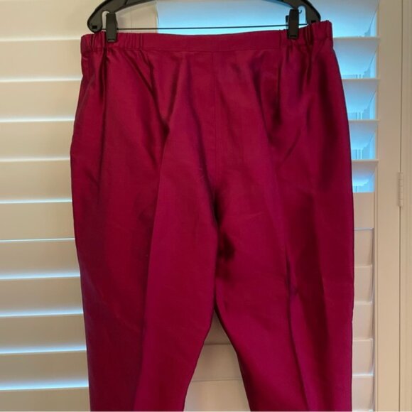 Marina Rinaldi Pleated Dress Pant Hot Pink Size 16 - Picture 4 of 5